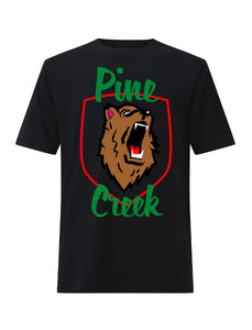 'Bear' Short sleeve luxury organic cotton t-shirt  -Black