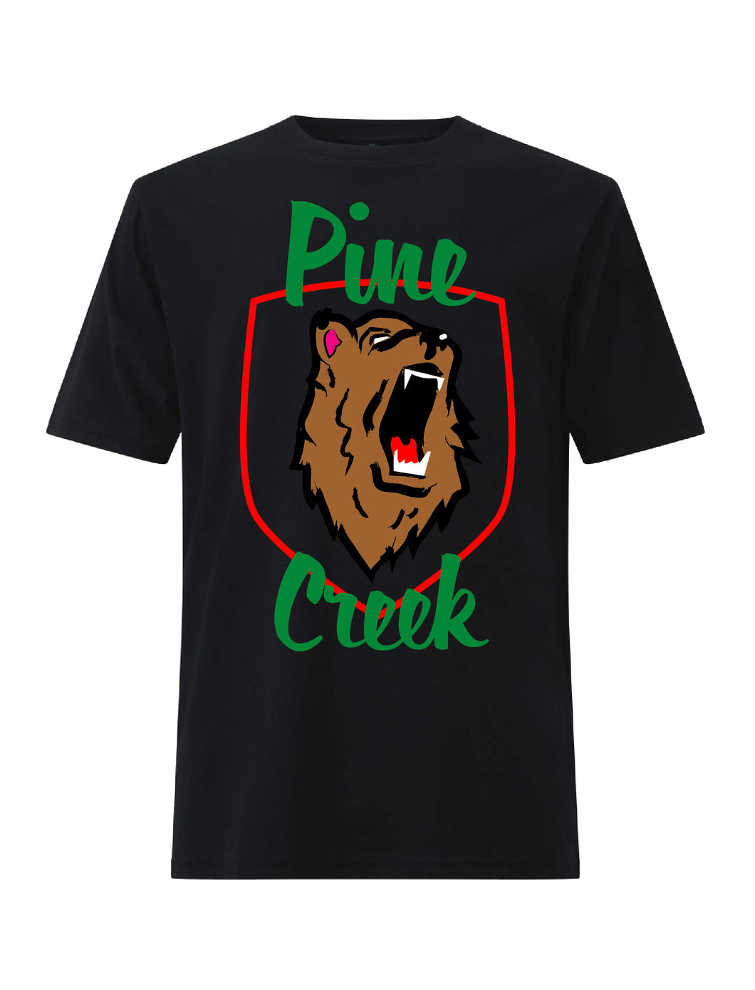 'Bear' Short sleeve luxury organic cotton t-shirt  -Black