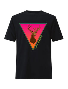 'Deer' Short sleeve luxury organic cotton t-shirt  -Black