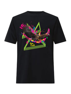 'Eagle' Short sleeve luxury organic cotton t-shirt  -Black