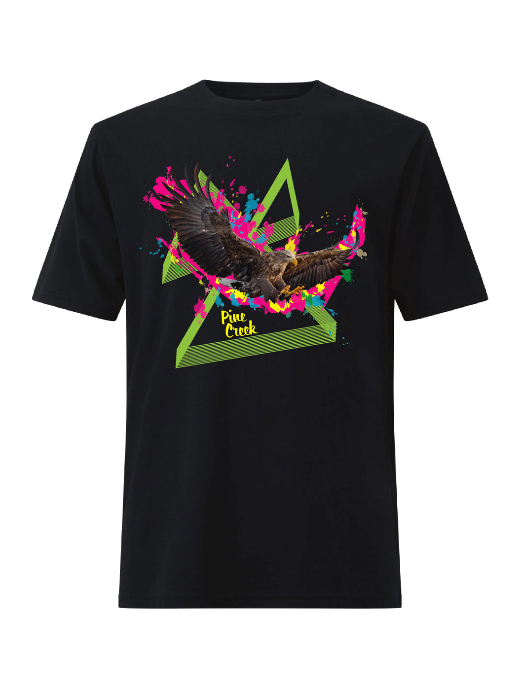 'Eagle' Short sleeve luxury organic cotton t-shirt  -Black