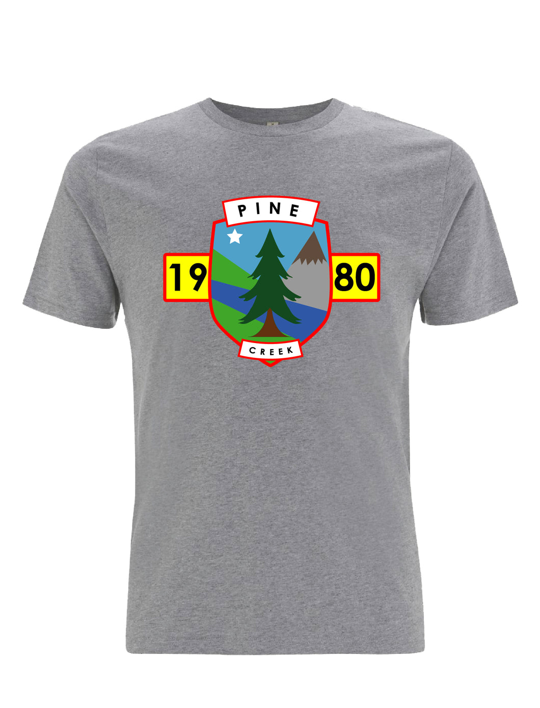 Heritage logo Short sleeve luxury organic cotton t-shirt  - Grey
