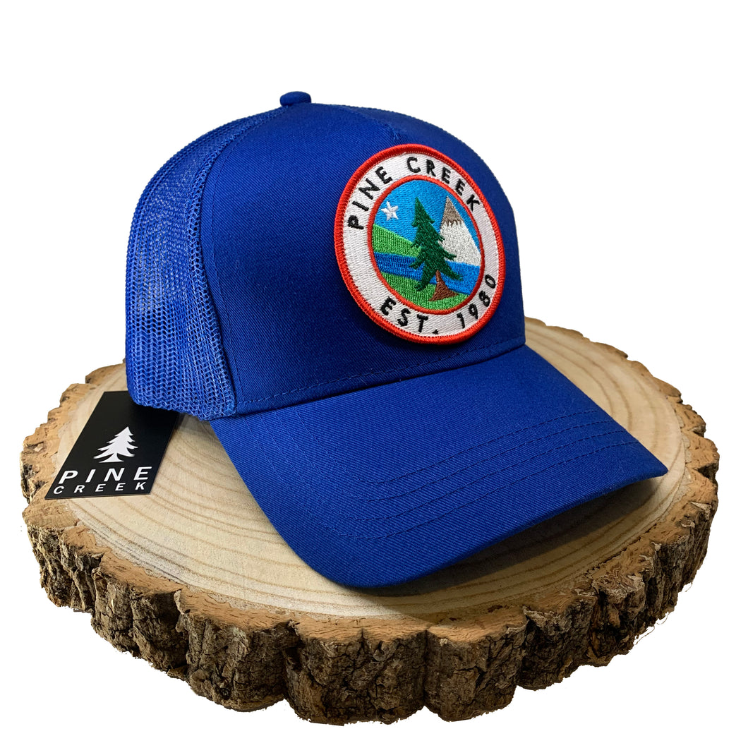 Mesh Trucker cap round patch - Royal