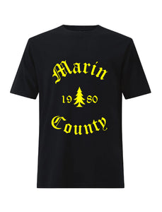 Marin County Short sleeve luxury organic cotton t-shirt  -Black