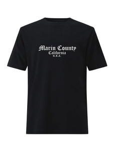 Marin County Short sleeve luxury organic cotton t-shirt  - Black