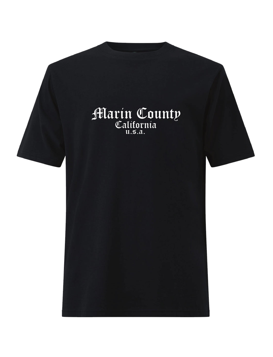 Marin County Short sleeve luxury organic cotton t-shirt  - Black